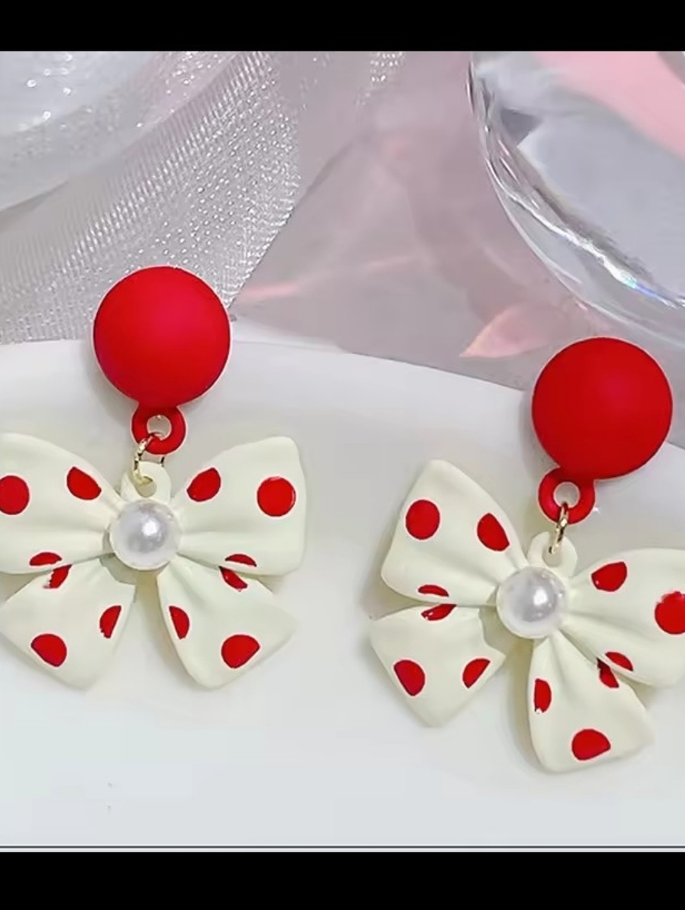 Pearl Earrings Bowknot Women's‎ Jewelry G10